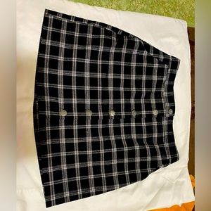 Plaid pencil skirt